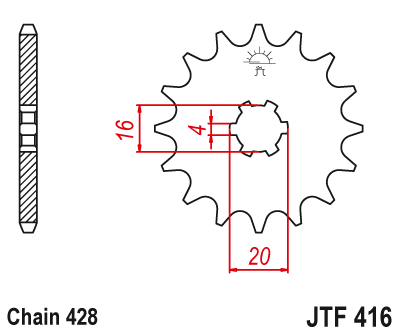 Front sprocket JT JTF416,14