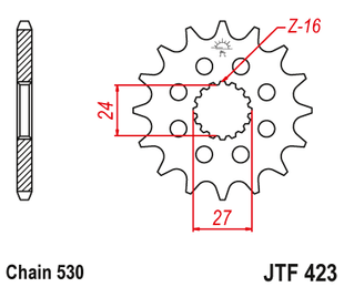 Front sprocket JT JTF423,16