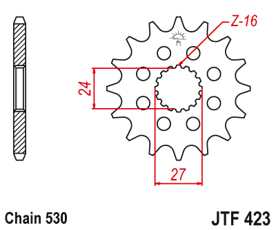 Priekinė žvaigždė JT JTF423,18