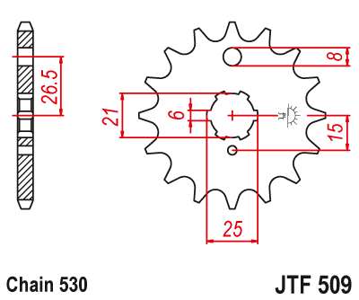 Priekinė žvaigždė JT JTF509,15