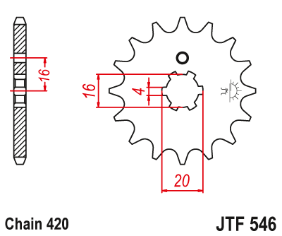 Front sprocket JT JTF546,15
