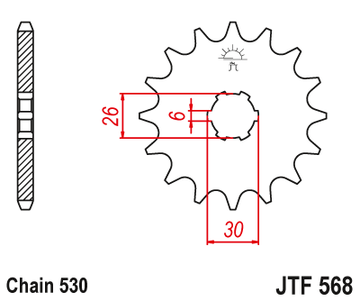 Priekinė žvaigždė JT JTF568,17