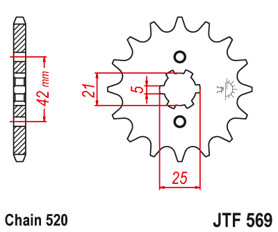 Priekinė žvaigždė JT JTF569,12