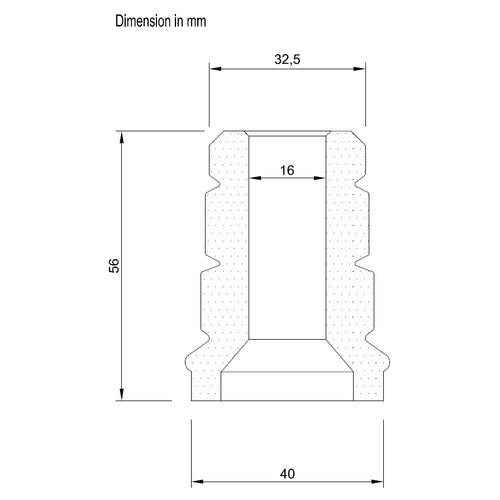 Bottom out Bumper 16mm MEDIUM