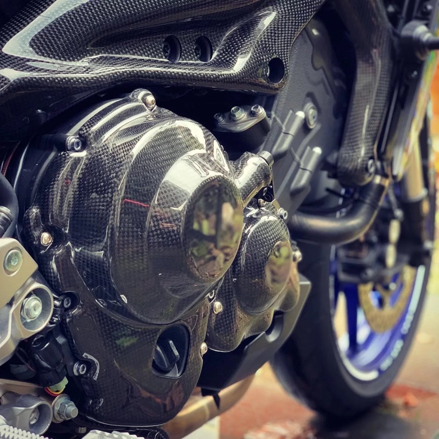 YAMAHA MT09 FZ09 2013-2020 Carbon Fiber Engine Covers (set 4-pieces)