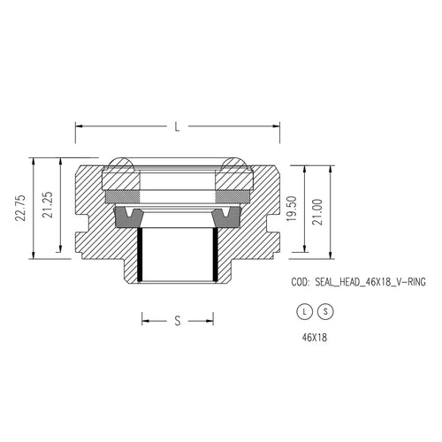 Seal Head Repair Kit 46×18 Square Seeger