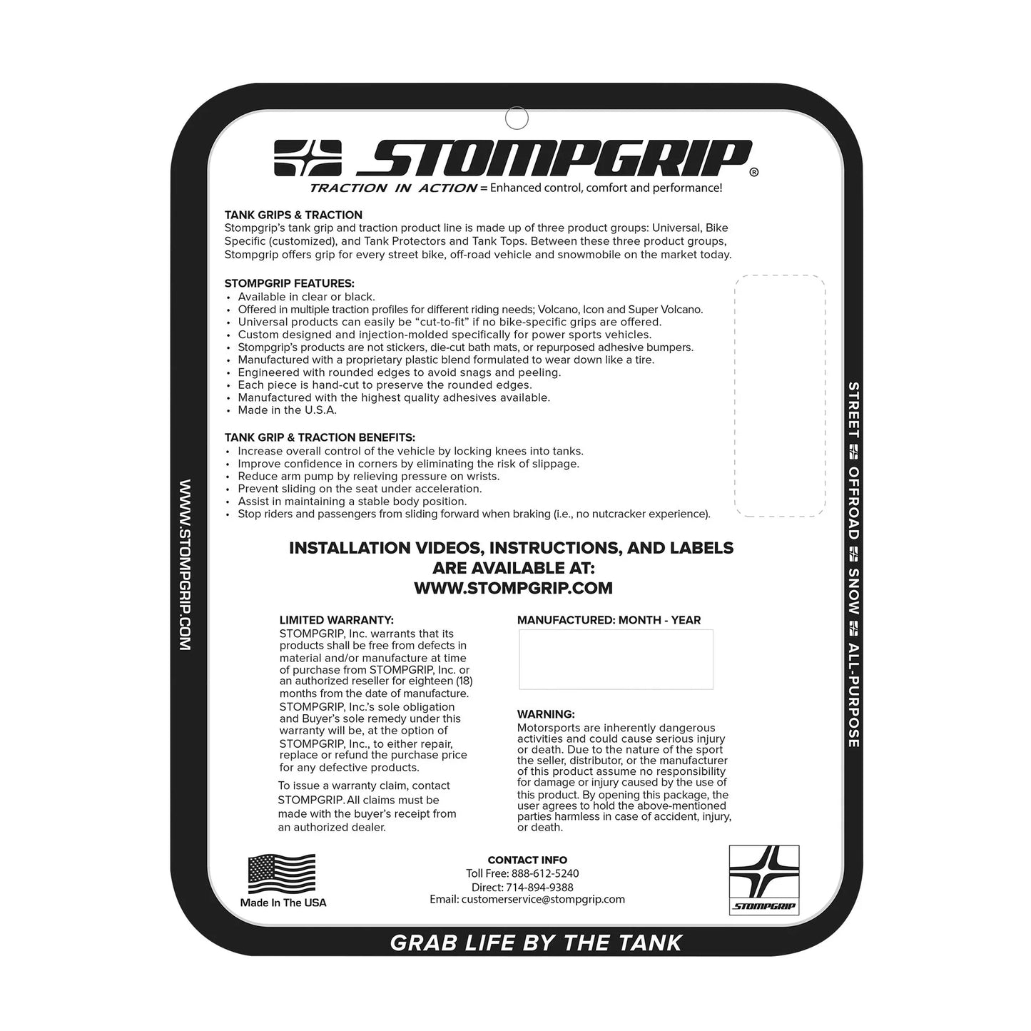 GSX-R 1000 2009 - 2016 Tank Grips