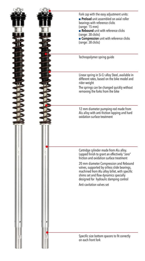 Fork Cartridge KIT F20K XDIAVEL 2016 - 2022