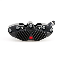 HEL V2 100mm Solid Billet 4 Piston Front Radial Brake Calipers with Finned Back