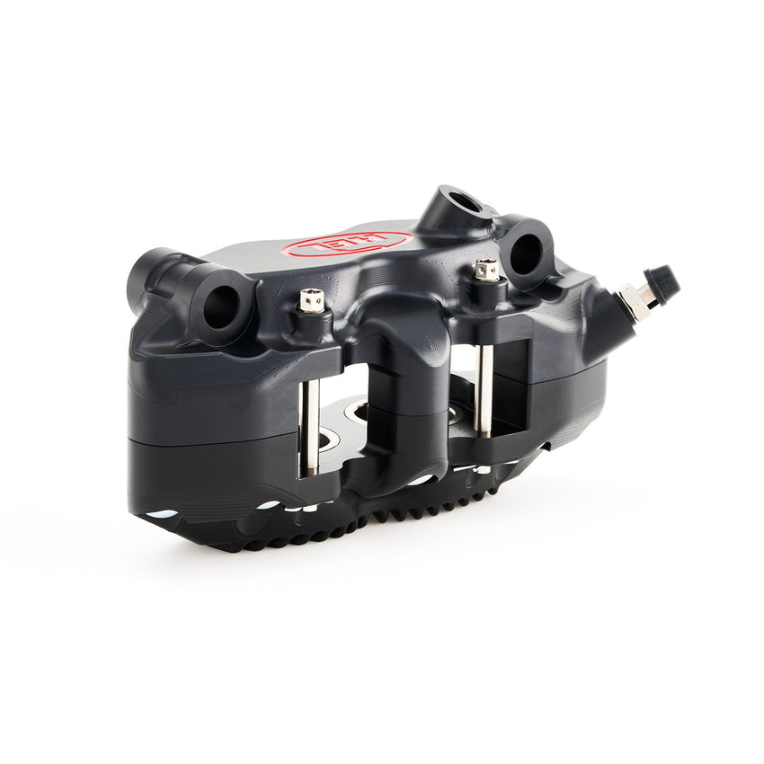 HEL V2 108mm Solid Billet 4 Piston Front Radial Brake Calipers with Finned Back