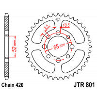 Galinė žvaigždė JT JTR801,32